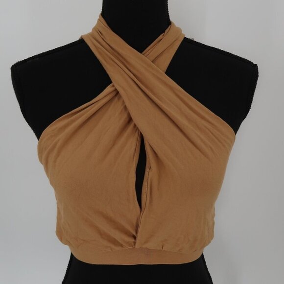 Tobi Tops - TOBI Women's Tan Cropped Tank Size Medium NWT